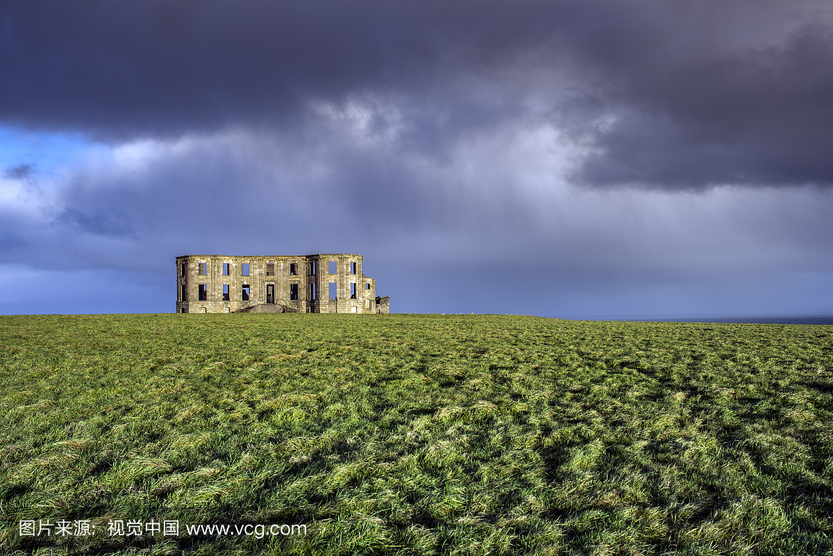 城堡岩,科尔雷恩,水平画幅,摄影