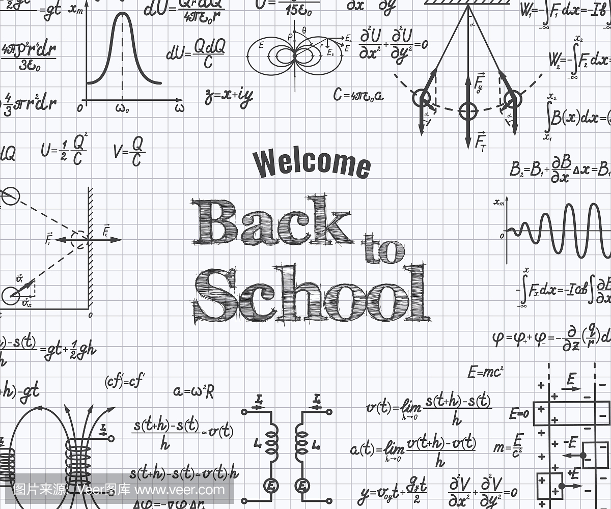 欢迎回到学校用公式在笔记本。