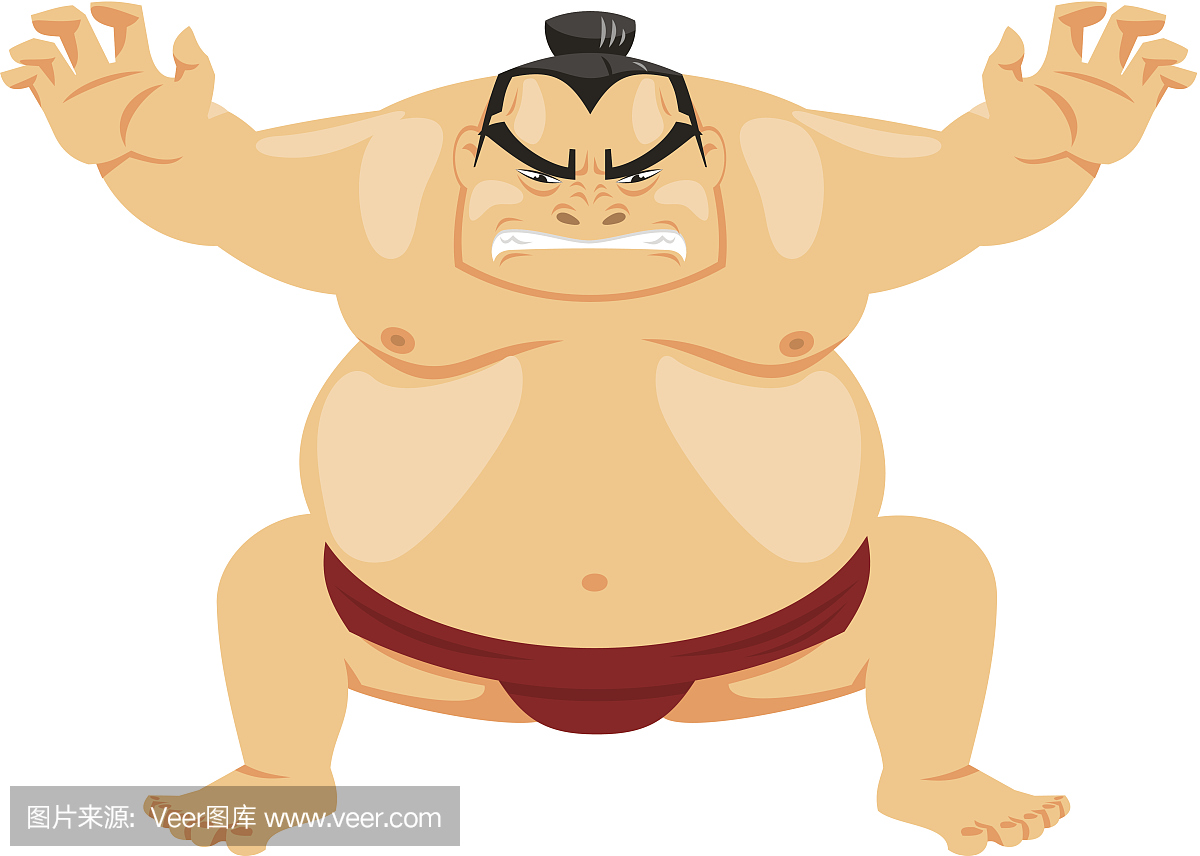 相扑摔跤手日本武术