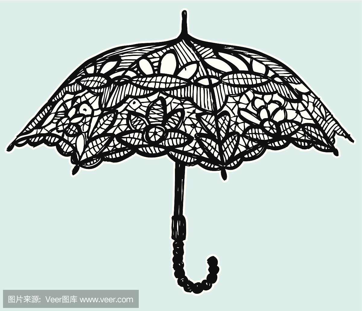 雨伞简笔画图片素材-编号39668699-图行天下