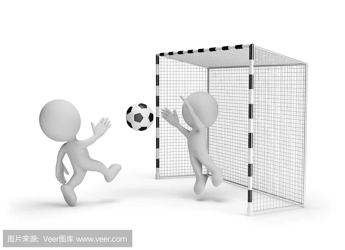 足球运动员打进一球
