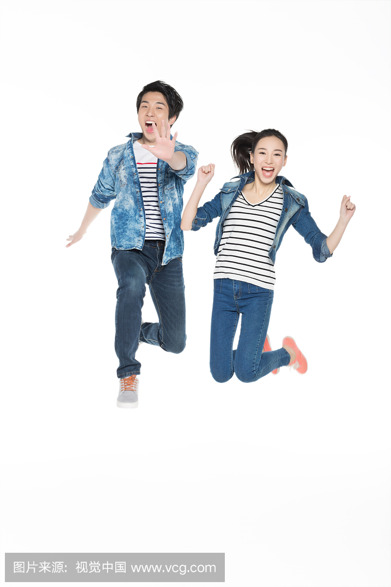 拳头,跳,半空中,蹦