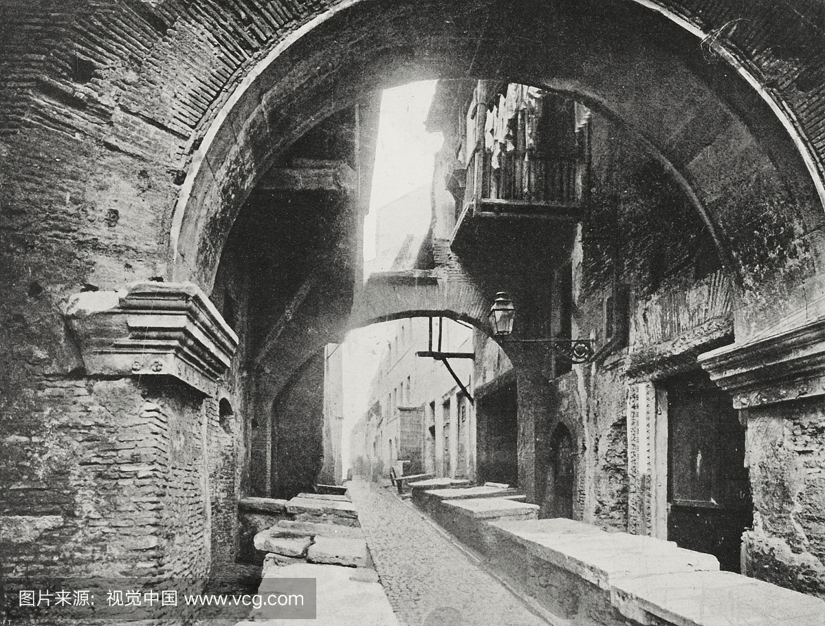 意大利罗马Portico dOttavia的老鱼市场,意大利