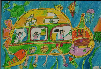 海底世界儿童画优秀绘画作品-131kb