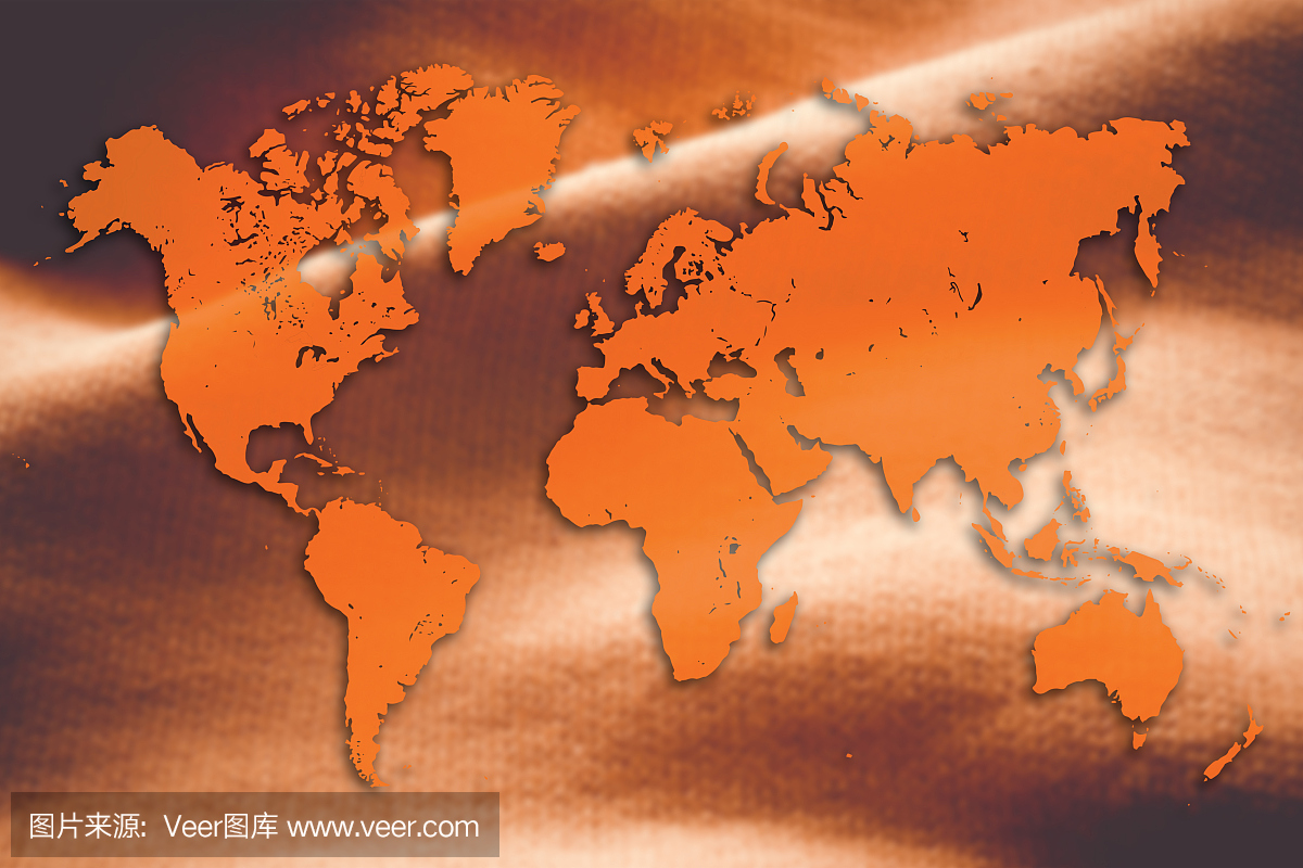 运动装背景世界地图。体育联盟概念横幅