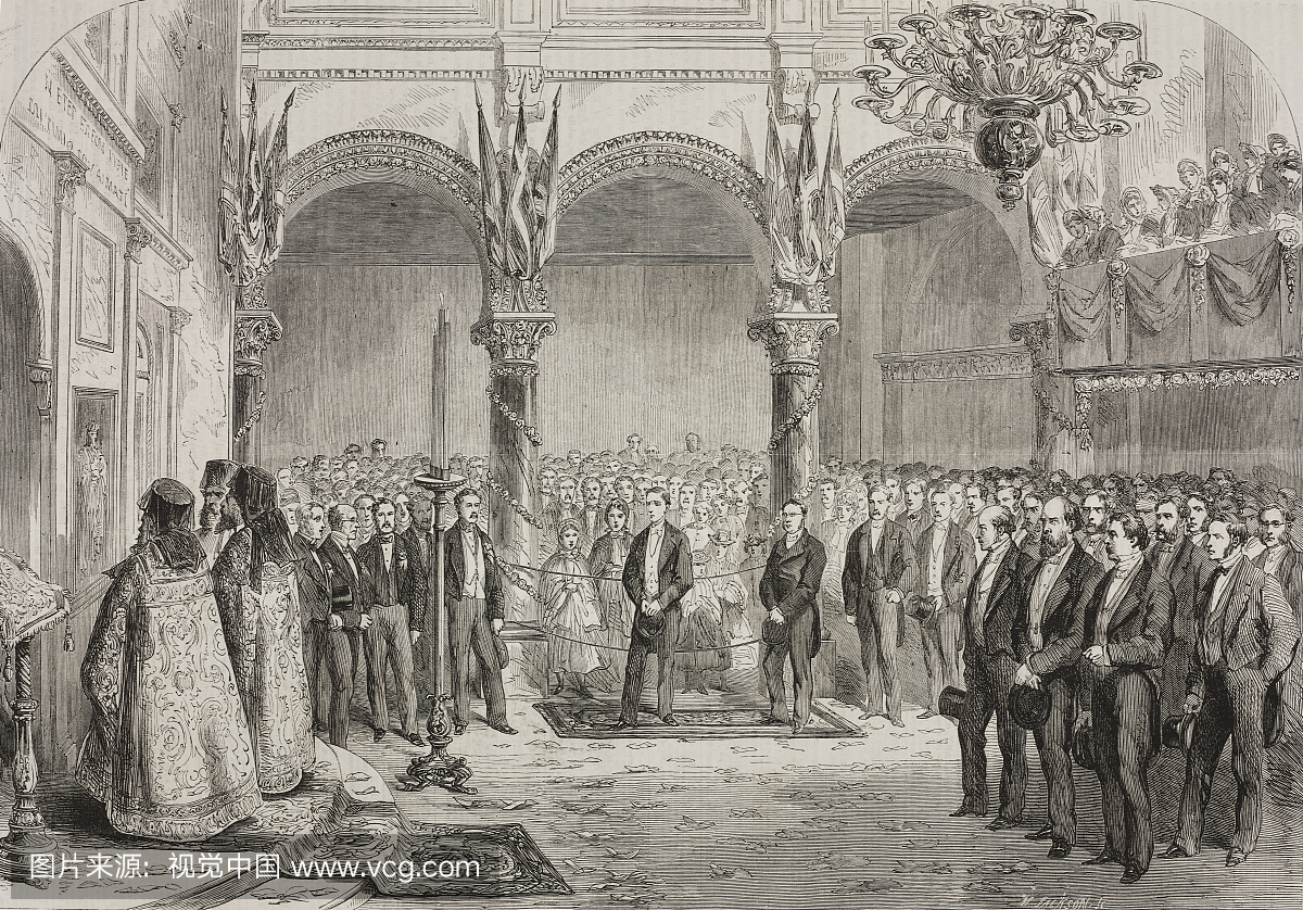 希腊国王乔治一世希腊教会,伦敦,英国,插图从杂