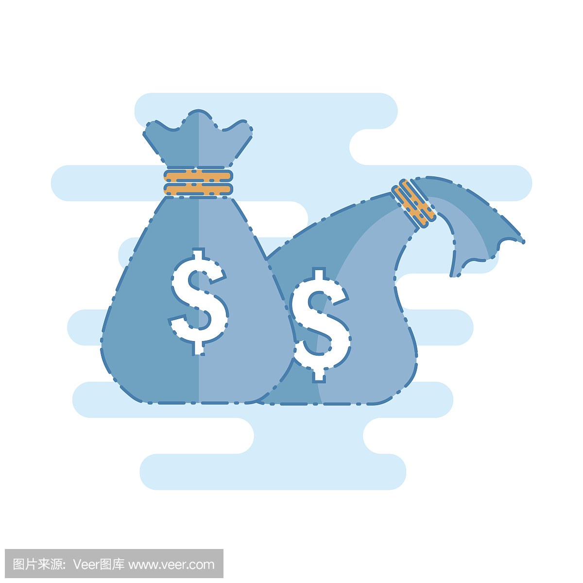 钱包符号。金融投资图标。预算管理向量图标