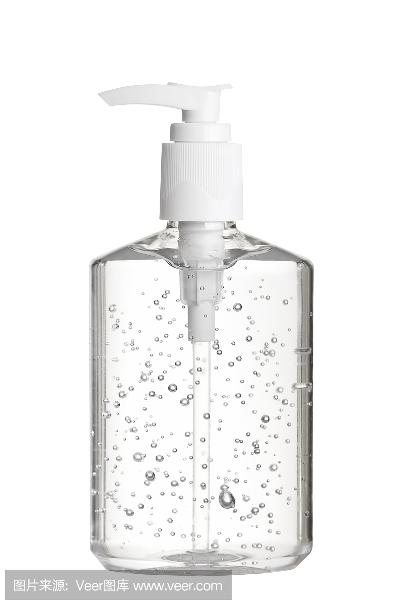 清洁泵瓶中的消毒剂凝胶