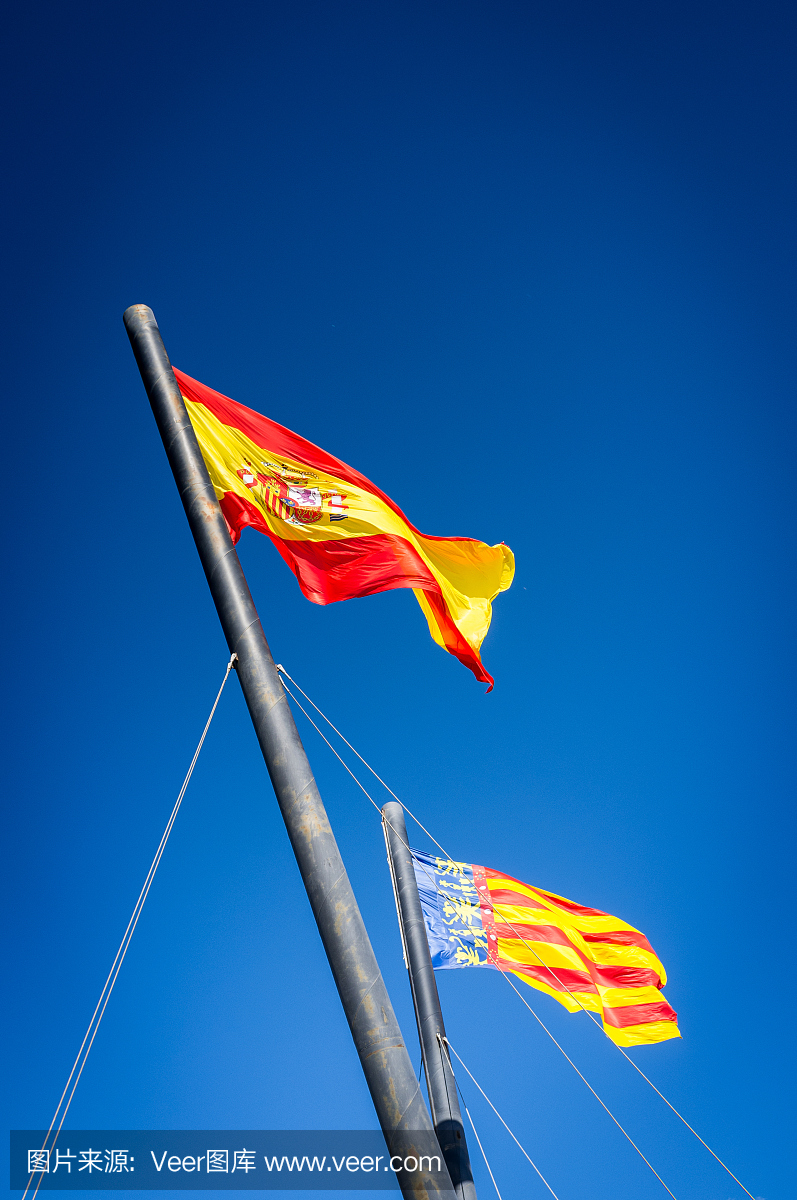 西班牙语和瓦伦西亚国旗