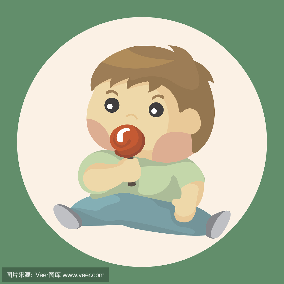 可爱的,衣服,绘画插图,男婴