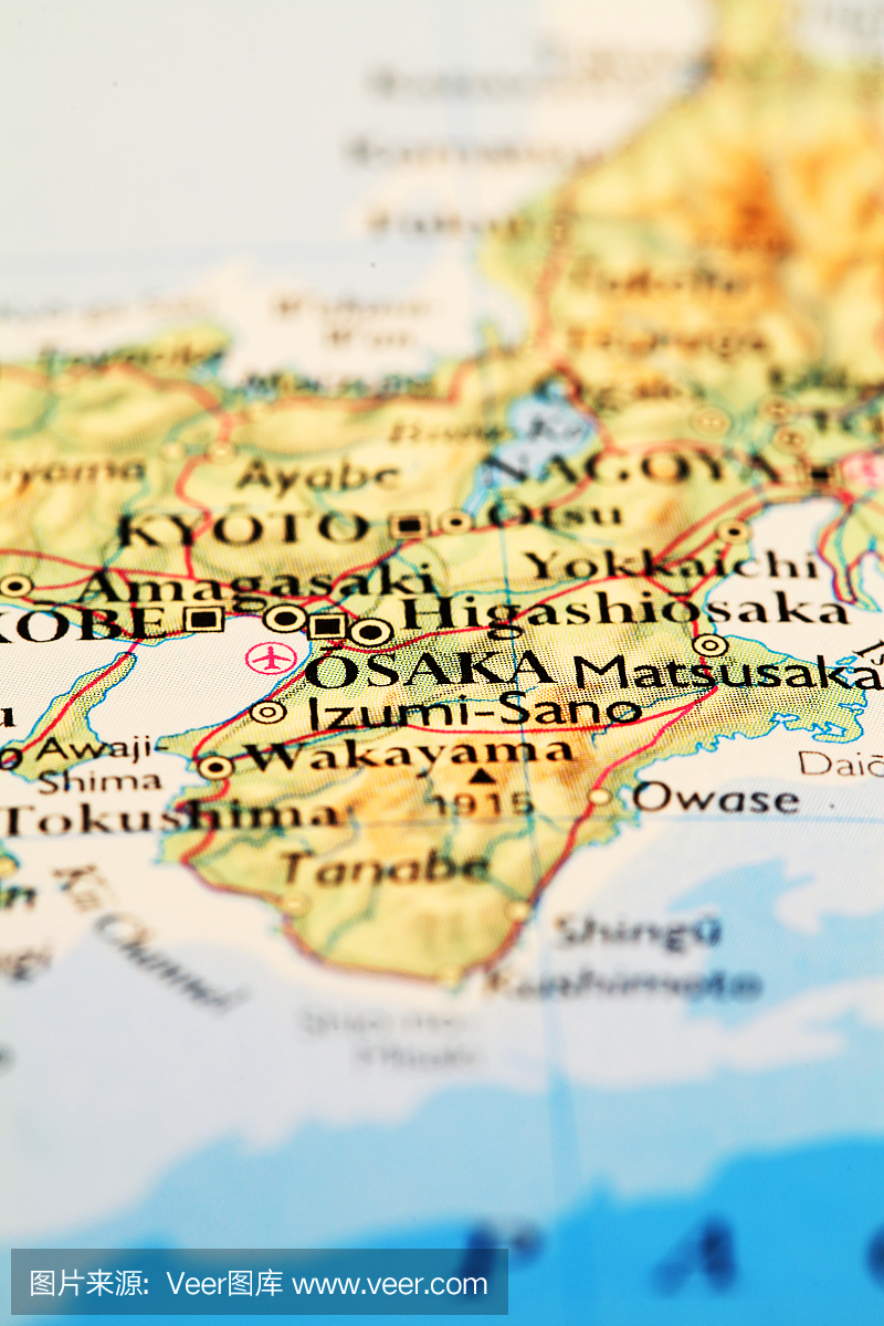 大阪市在地图上