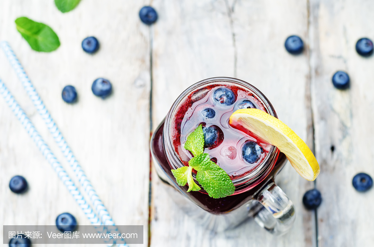 蓝莓柠檬汁