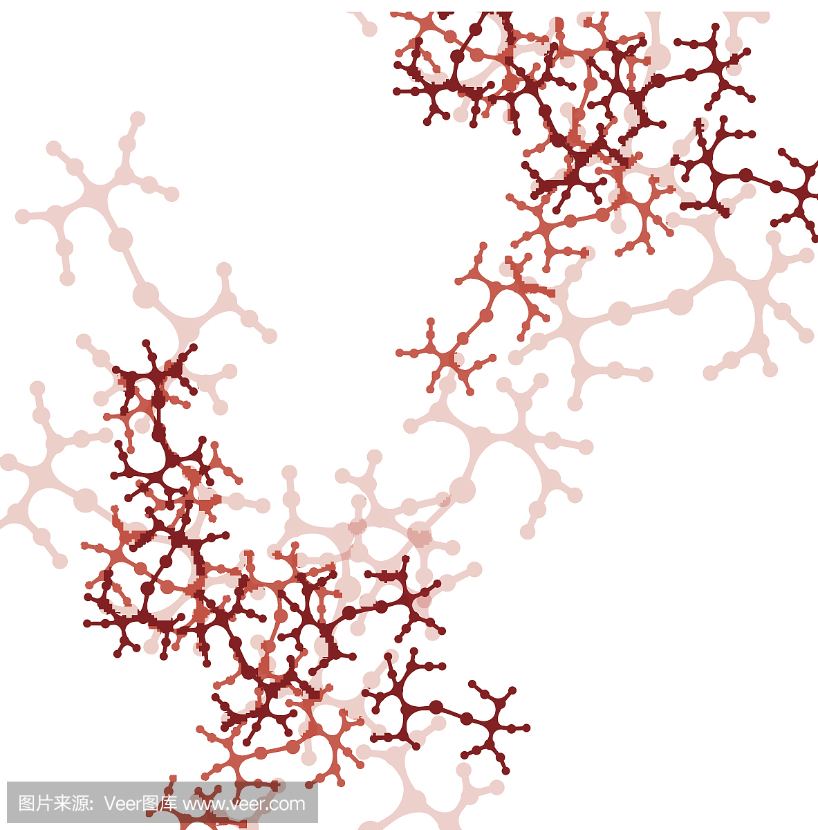 分子背景,彩色插图