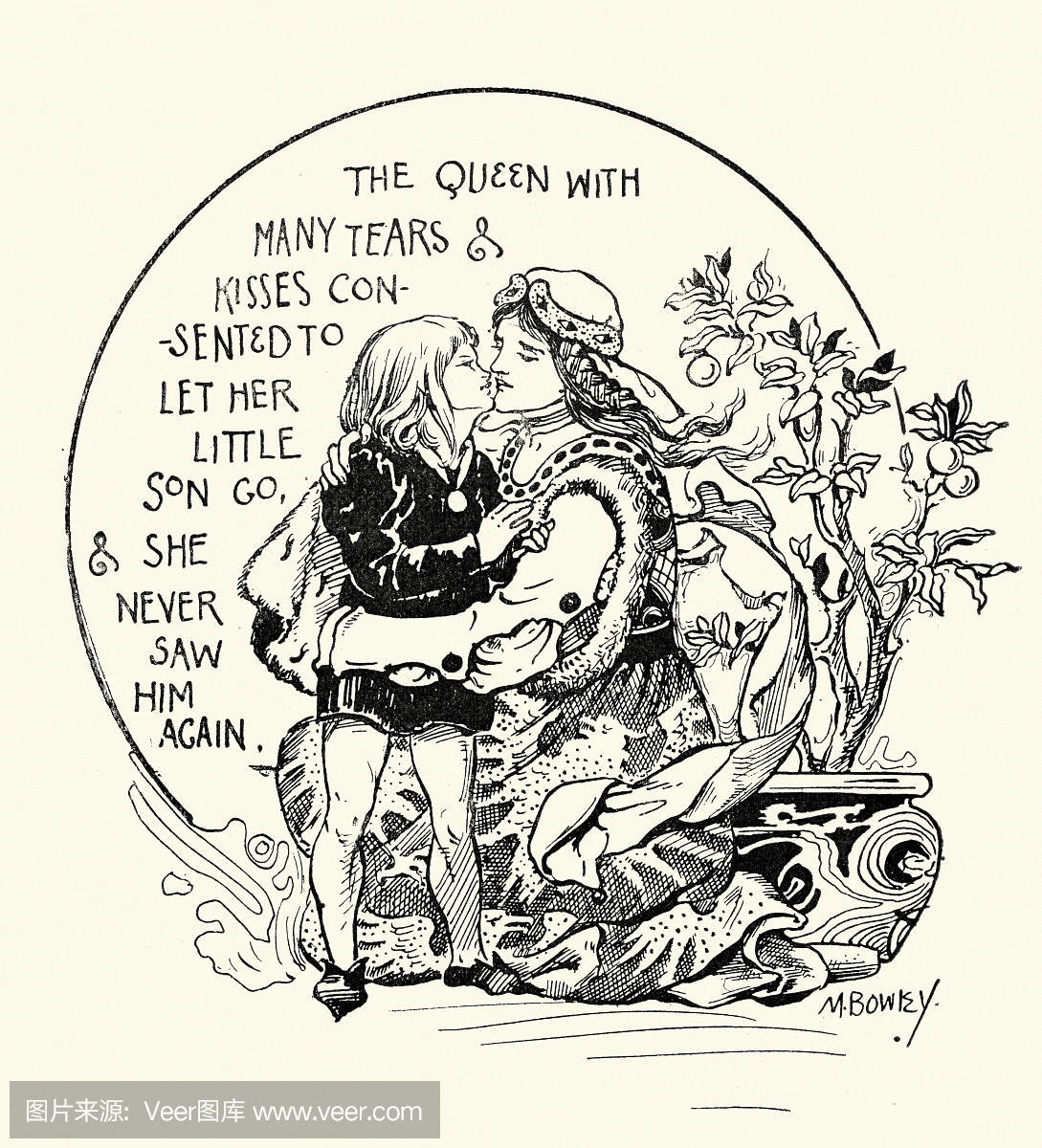 伊丽莎白伍德维尔亲吻她的儿子爱德华五世