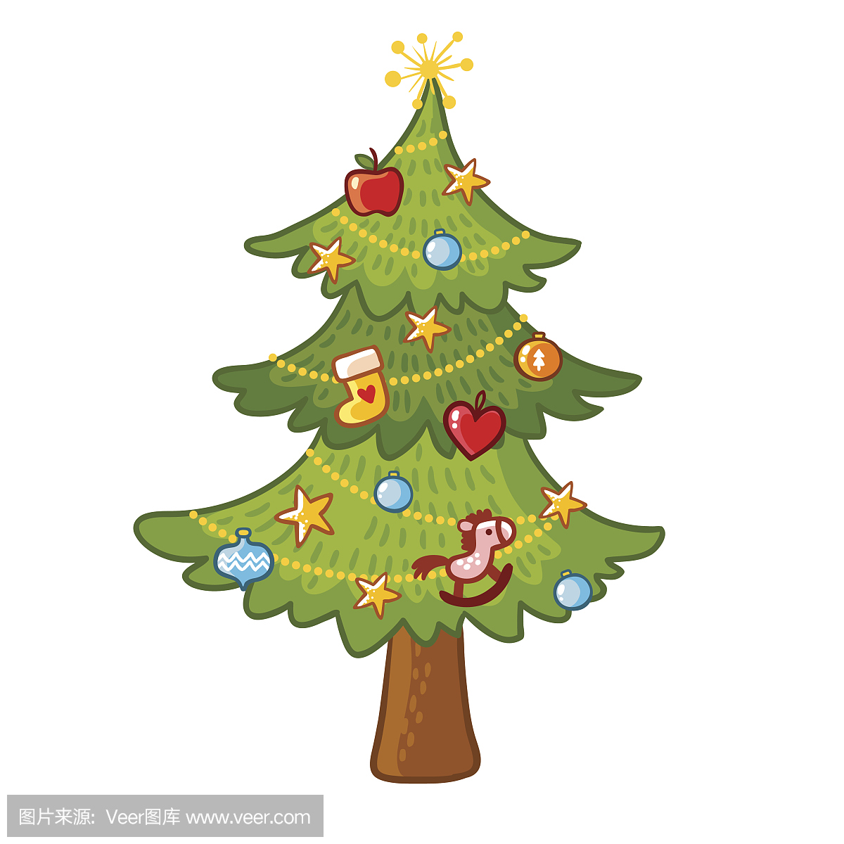 卡通圣诞树图片素材-编号26495316-图行天下