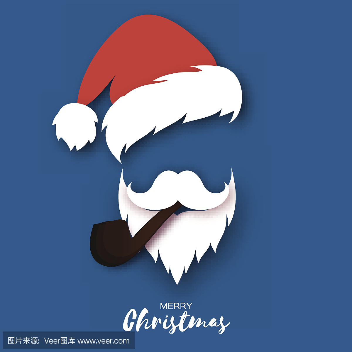 圣诞老人的帽子和胡子