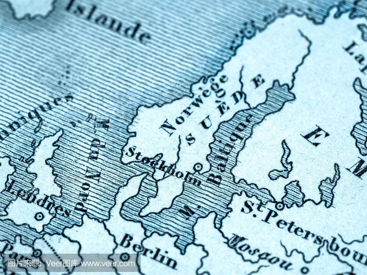 北欧的旧地图