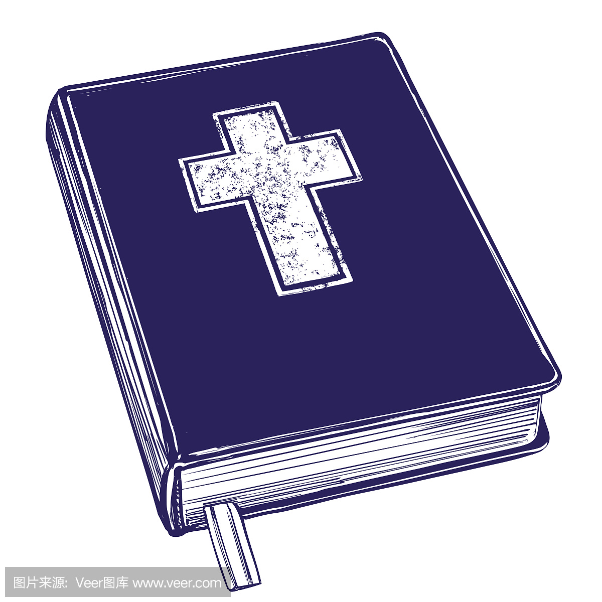 圣经,福音,基督教教义,基督教的象征手绘矢量插