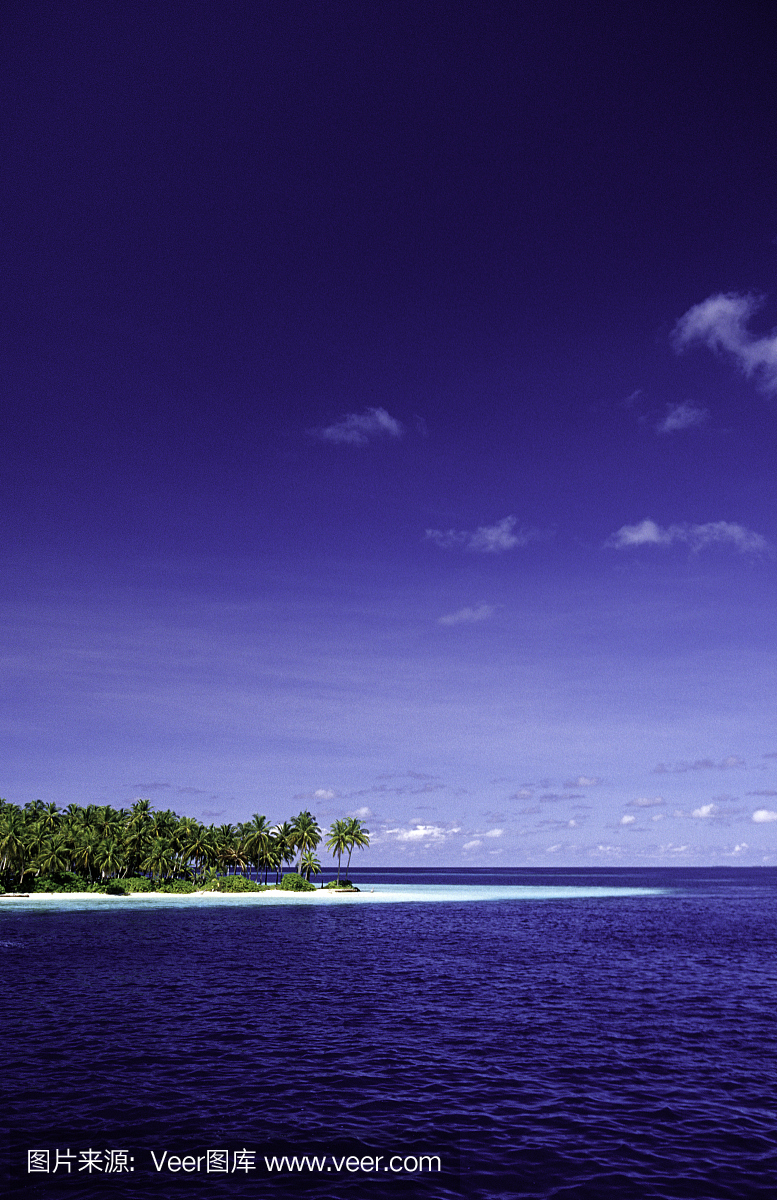 马尔代夫,南部环礁岛,岛屿。