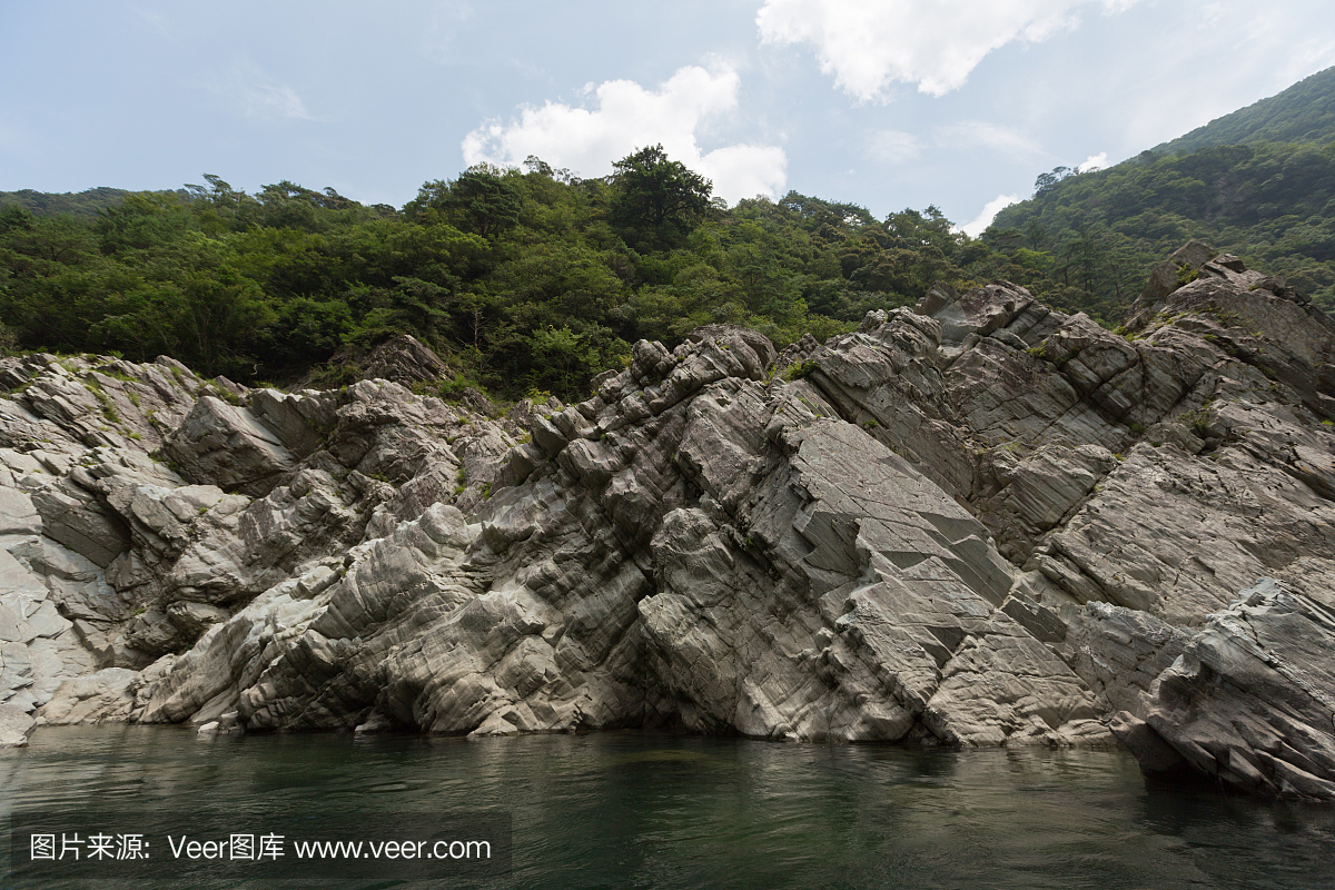 日本四国德岛县的Oboke Gorge