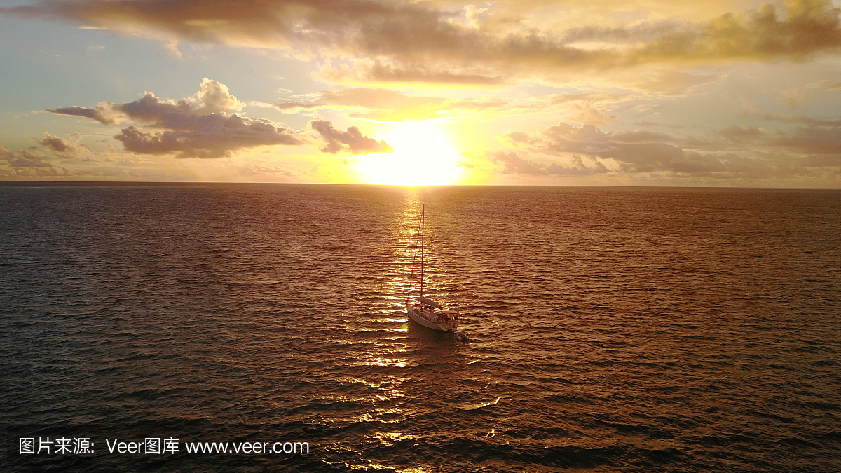 v00047 Aerial flying drone view of sunset sunris