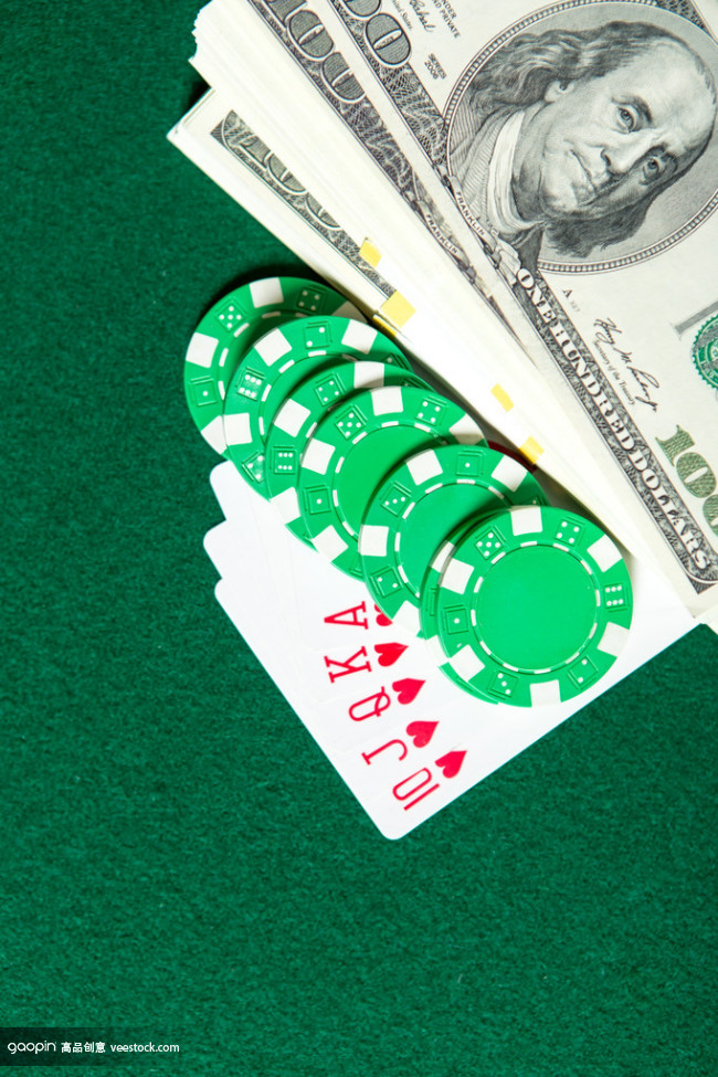 Royal Flush poker card sequence with money a Royal Flush poker card sequence with money a