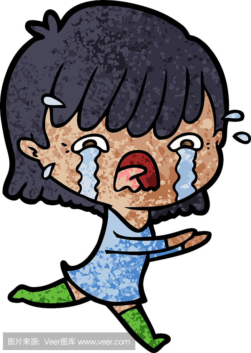女孩卡通在哭a女孩男生女生会对图片
