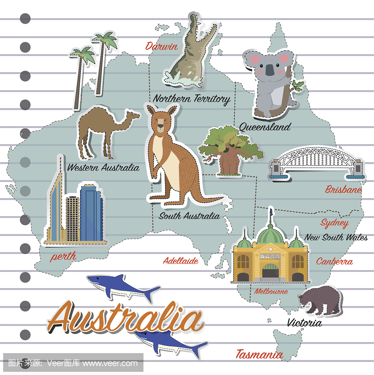 澳大利亚地图和旅游