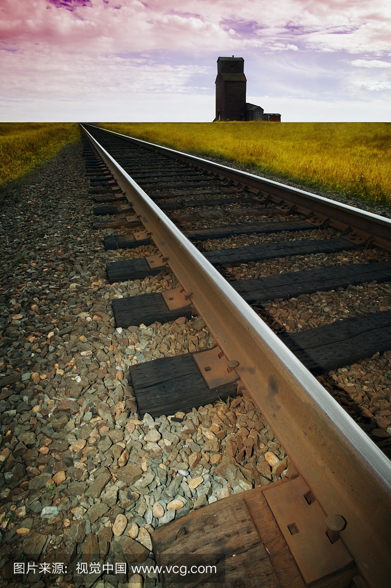 风景,电梯,铁轨轨道,户外