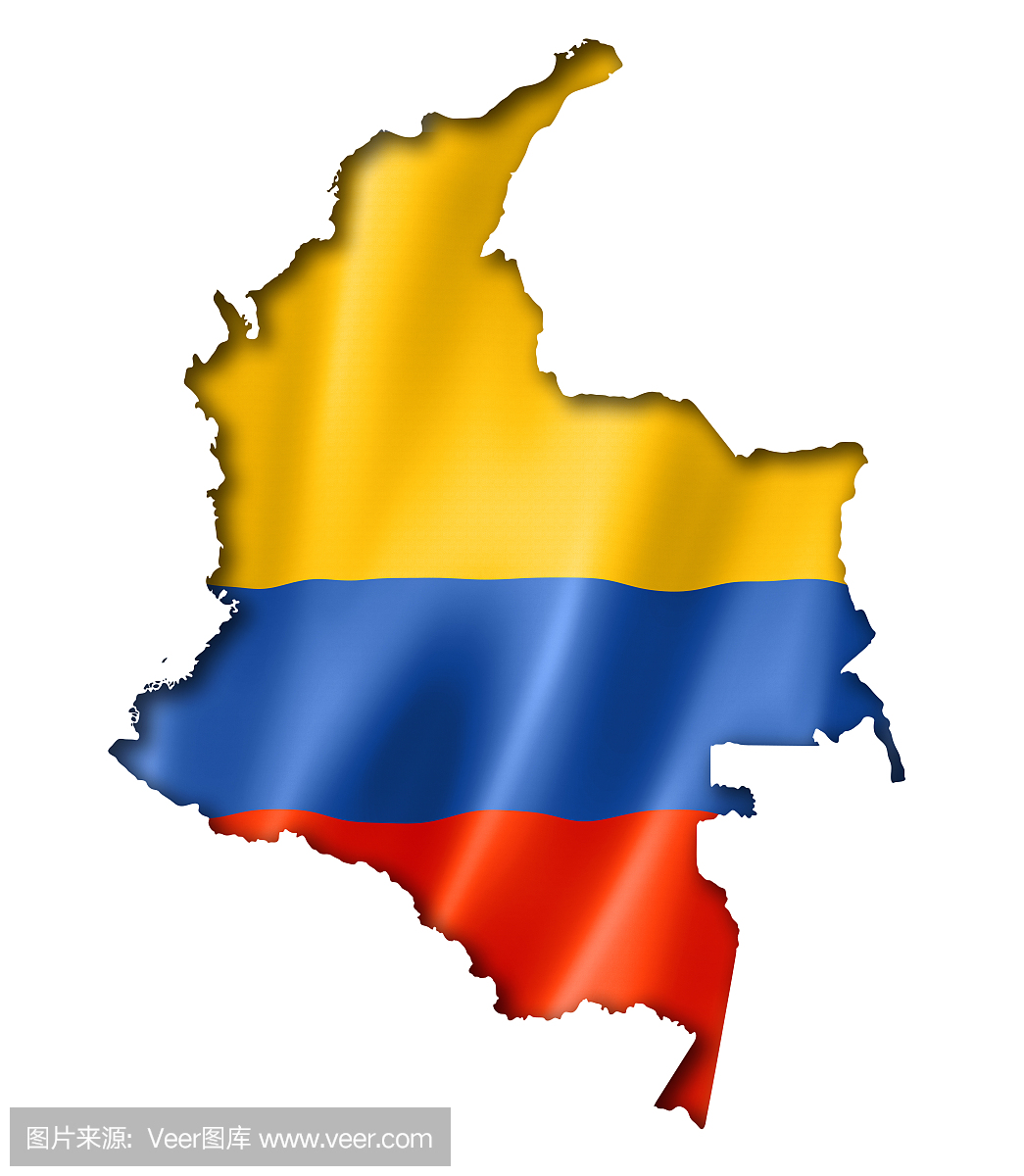 哥伦比亚国旗地图