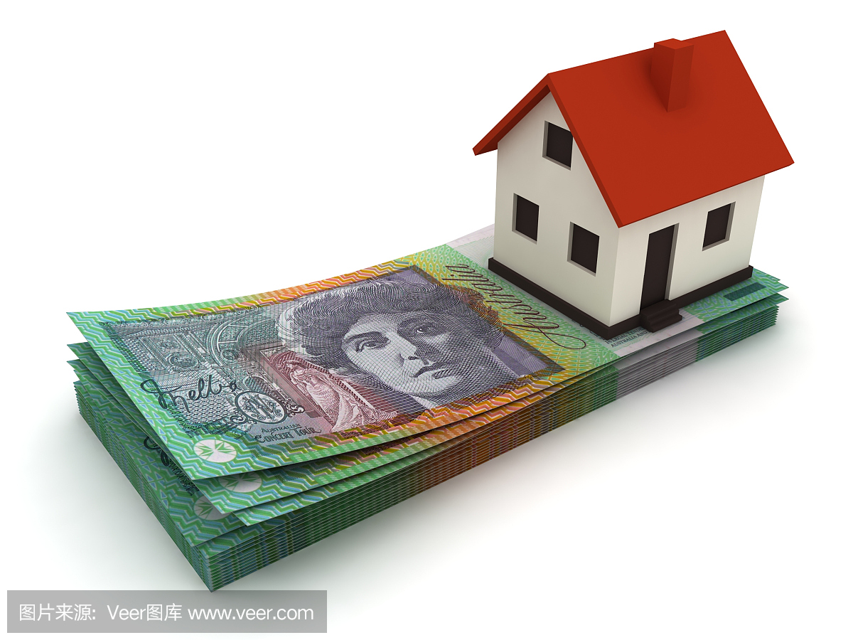 澳大利亚货币房地产价格抵押概念