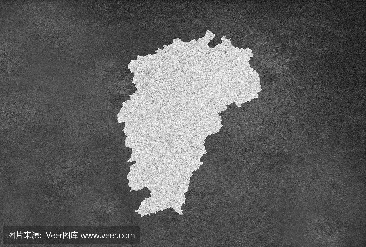 江西省地图在老黑板上
