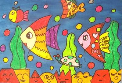 海底世界儿童画简单的-58kb