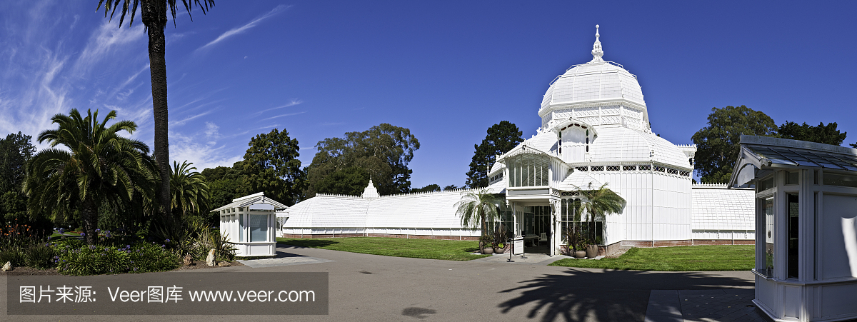 旧金山金门公园音乐学院鲜花夏季全景加州