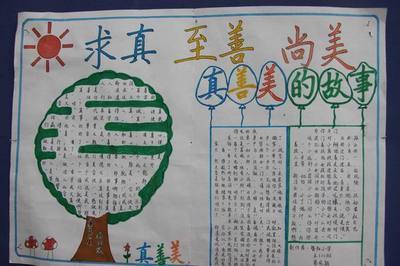 关于真善美的手抄报资料内容,以真善美为主题的手抄报,寻找身边的真善