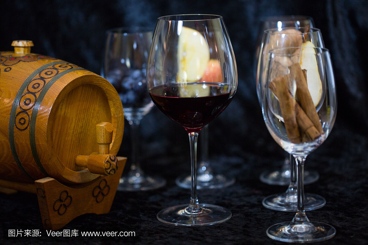 葡萄酒测试,味道不同,苹果,肉桂,核桃