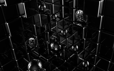 黑色艺术设计立体3d图片高清壁纸,19寸以上通-79kb