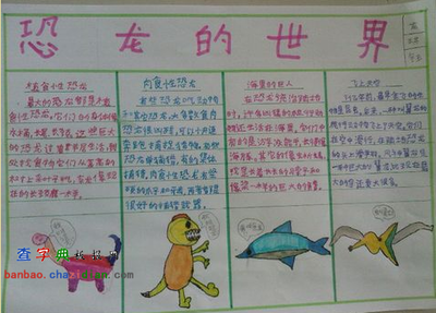 恐龙手抄报英语