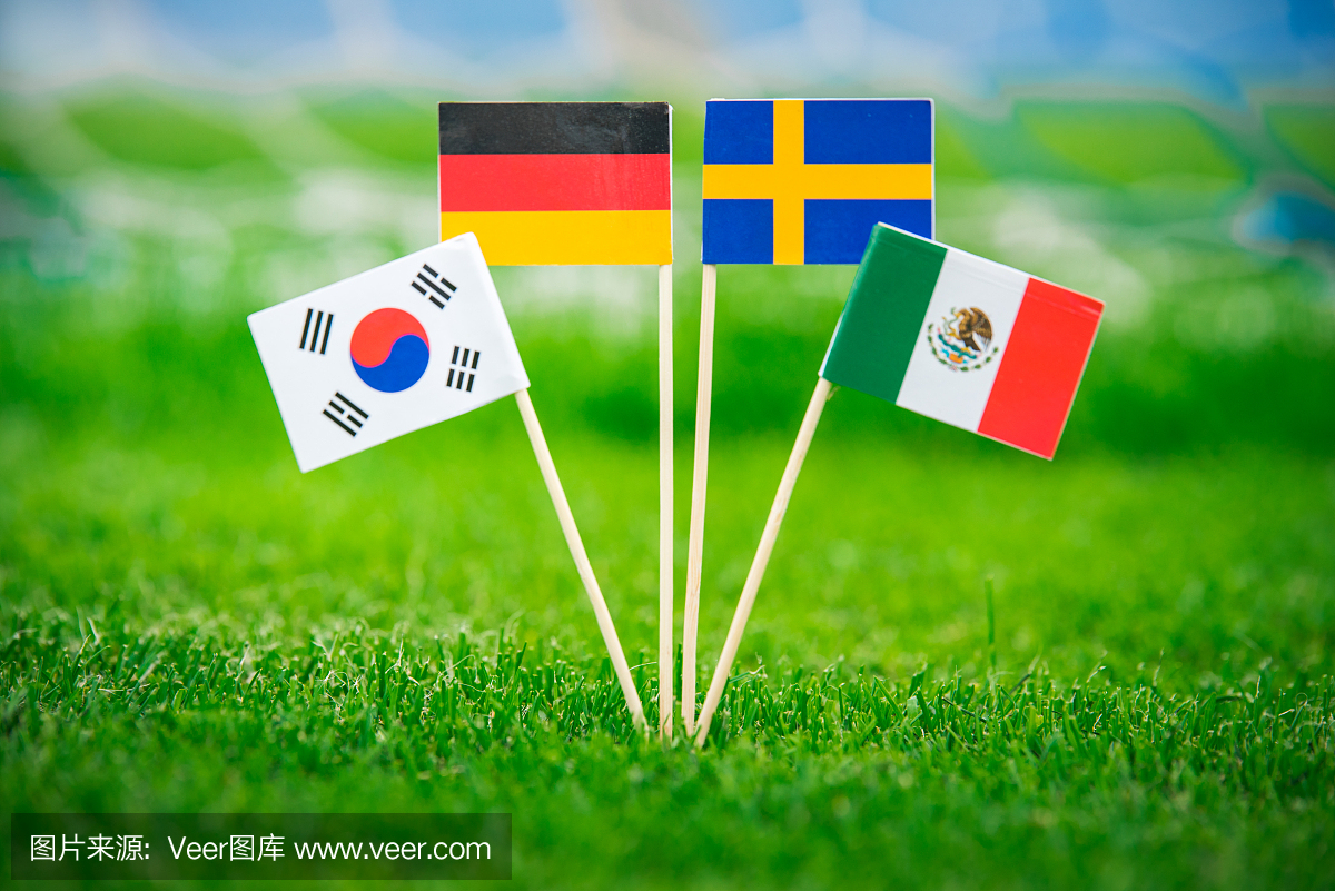 德国,墨西哥,瑞典,韩国,韩国的国旗