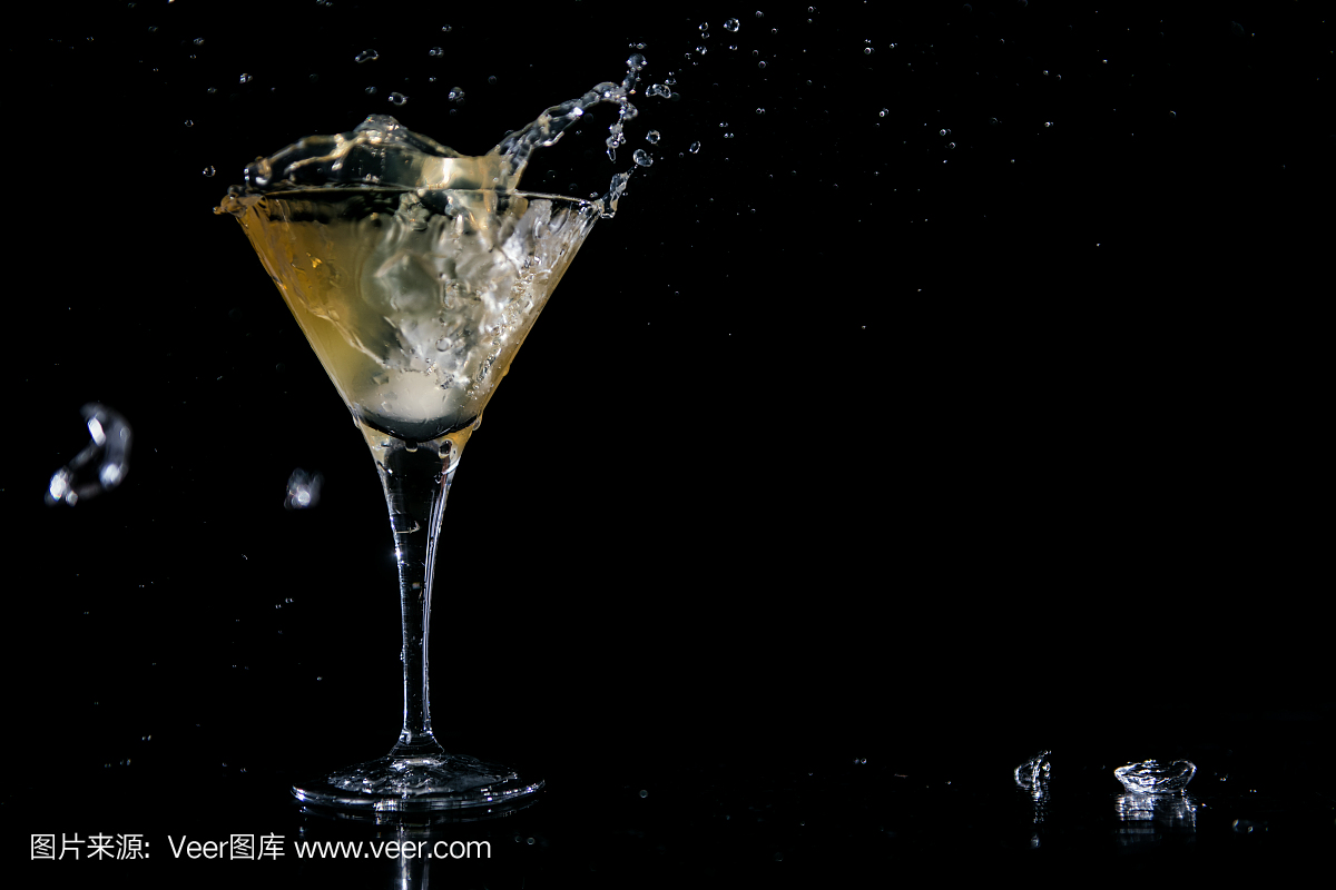 暗色,拿着,威士忌,伏特加