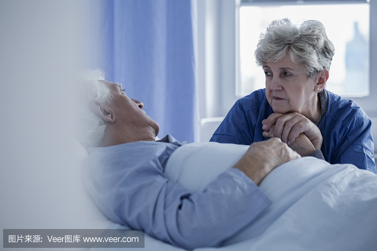 Senior woman in the hospital