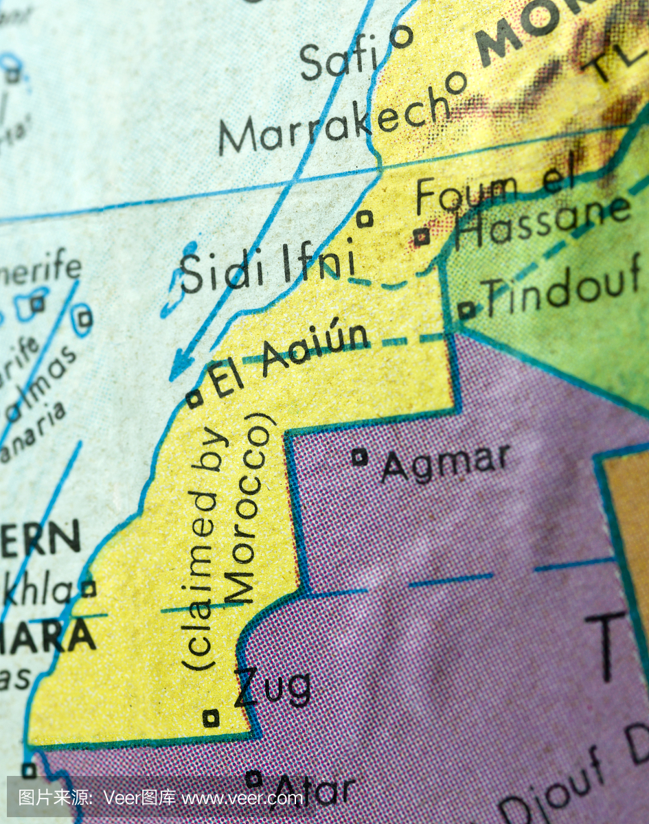 西撒哈拉地图