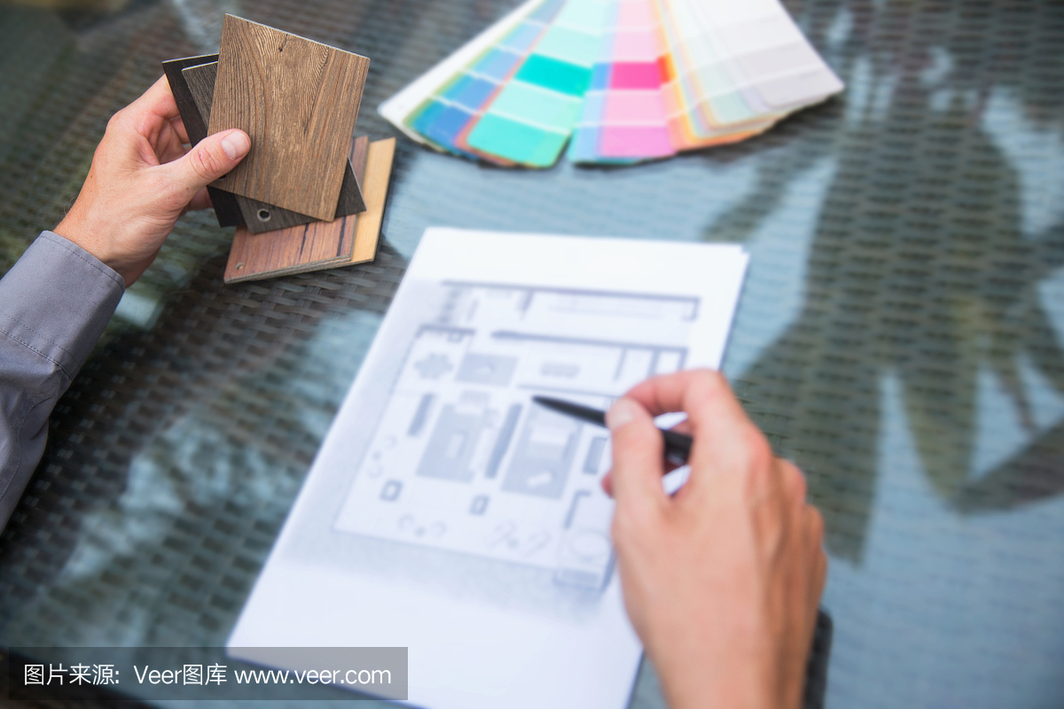 建筑师v木材木材别墅的大门别墅图案项目颜色图片