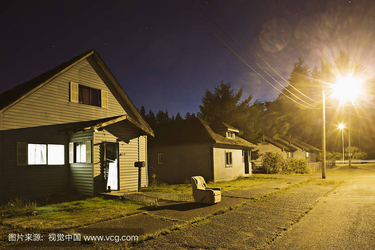 夜晚,华盛顿州,偏远的,长时间曝光