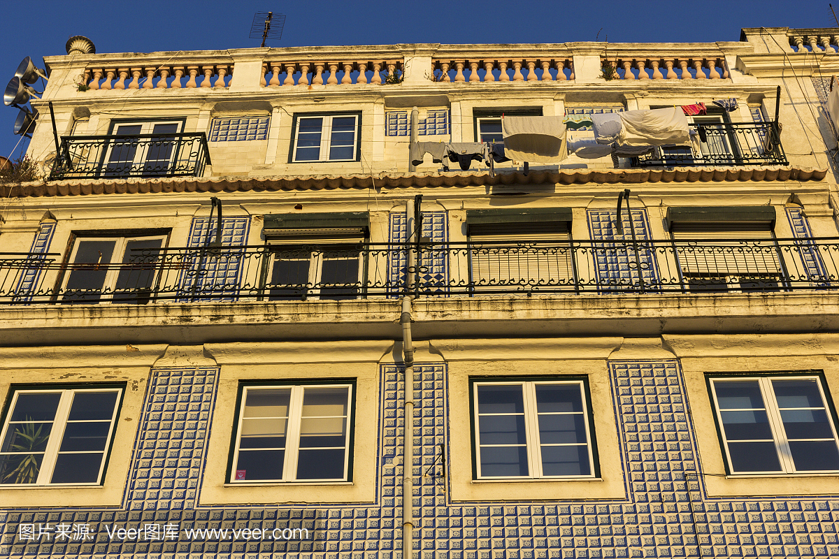 里斯本,葡萄牙首都,水平画幅,墙