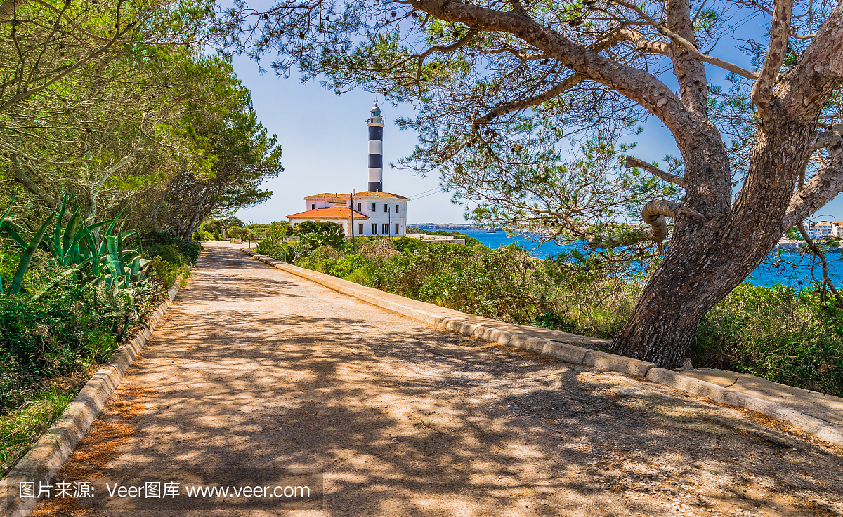 在波尔图Colom,马略卡西班牙,巴利阿里群岛的