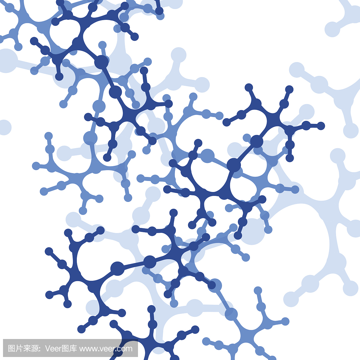 分子背景,彩色插图