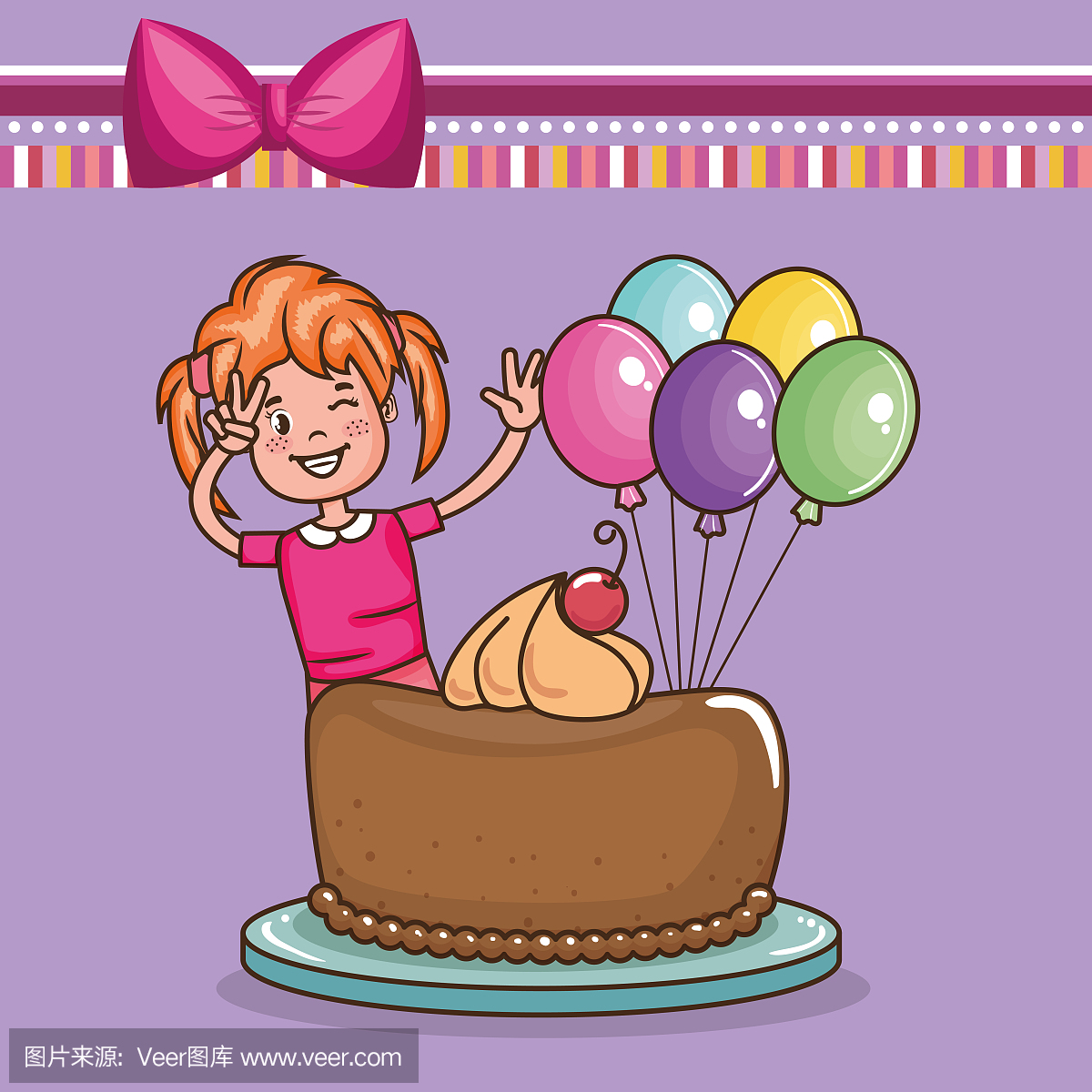 与小女孩的生日a生日女生图卡片腿粗的图片