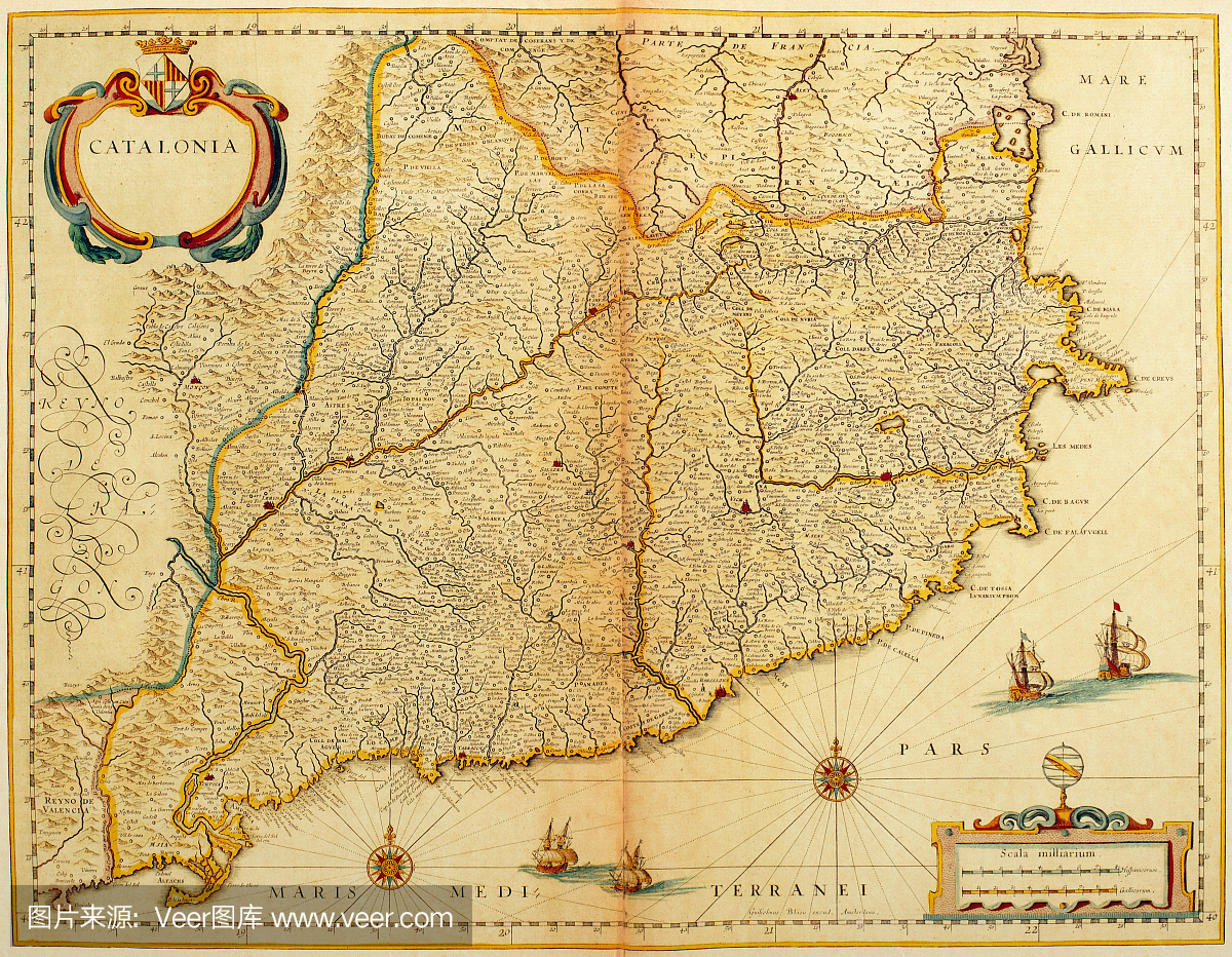 加泰罗尼亚地图1635