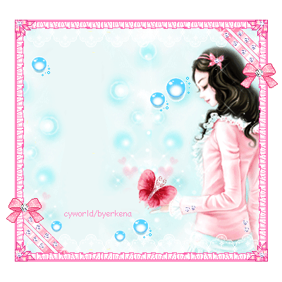 粉色非主流系列卡通美女闪图 - 非主流头像-76kb